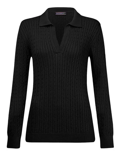 FELIX HARDY Pullover with Polo Collar