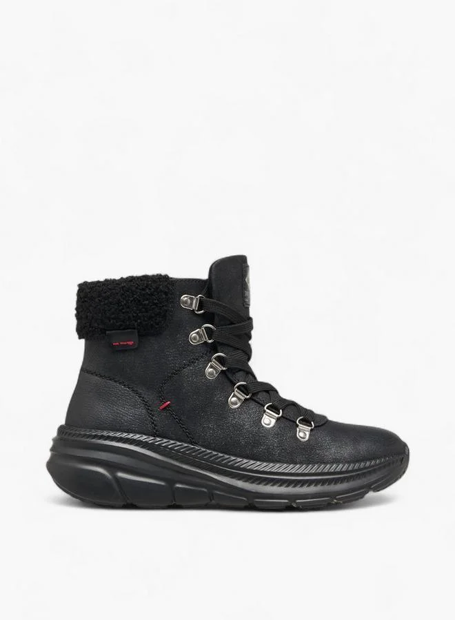 Lee Cooper Women's Solid Ankle Boots with Lace-Up Closure