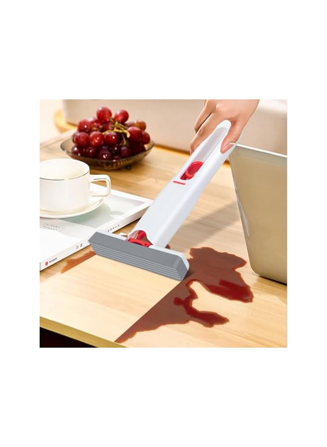 promass Desktop Mini Mop, Portable Self-Squeeze Cleaner, Hand Wash-Free Strong Absorbent Cleaning Sponge for Table Bathroom Kitchens Tile Stovetops Glass Car Narrow Space - Image 2