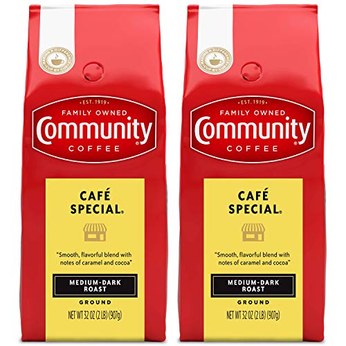 Community Coffee Cafe Special Ground Coffee, Medium Dark Roast, 64 Ounces (32 Ounce Bag-Pack of 2) - Image 1