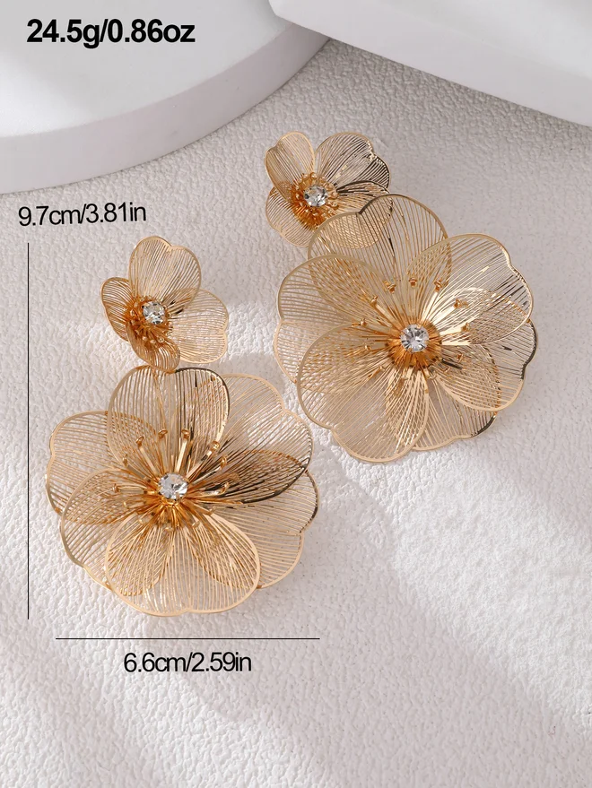 Take Two Take Two Textured Flower Earrings