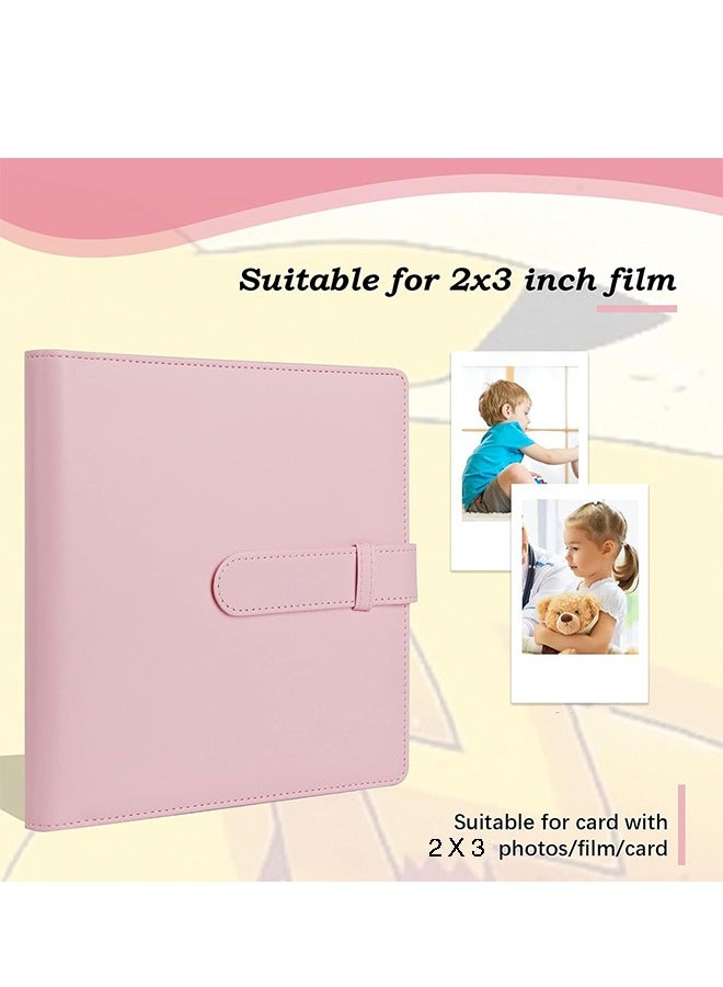 Hihonor 256 Pockets Photo Album for Fujifilm Instax Mini LiPlay 12 11 9 8 40 Evo 7S Camera/Link Printer, 2x3 Picture book for Polaroid Snap Touch PIC-300 Z2300 Mint Zip Instant Camera Printe (Pink) - Image 2