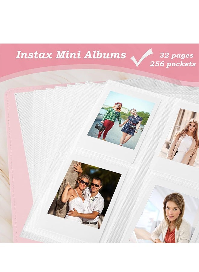 Hihonor 256 Pockets Photo Album for Fujifilm Instax Mini LiPlay 12 11 9 8 40 Evo 7S Camera/Link Printer, 2x3 Picture book for Polaroid Snap Touch PIC-300 Z2300 Mint Zip Instant Camera Printe (Pink) - Image 4