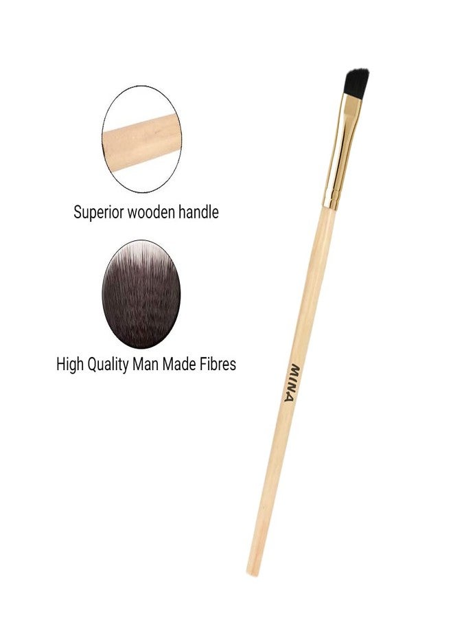 MinaiBrow MINA ibrow Bamboo Handle Professional Angled Eyebrow Brush (Pack of 1) | Eye Makeup Brush Applicator | Vegan Eyebrow Brushes for Powder, Gel, Cream, Tint, Precise Makeup Brush Kit for Eyebrow - Image 2
