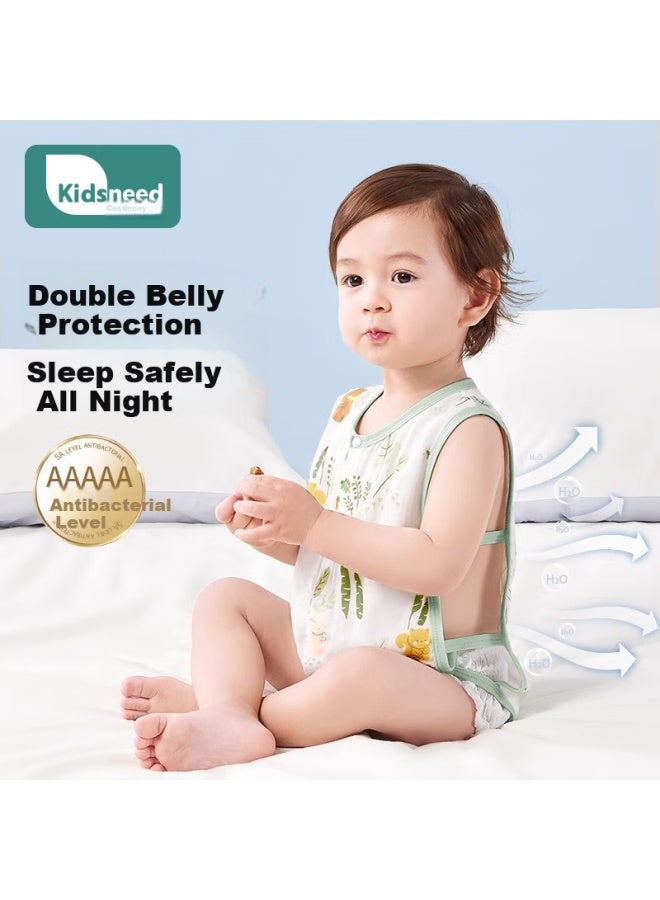 Kidsneed Baby Clothes Summer Pipa Bodysuit Bamboo Cotton Newborn Romper Baby Onesie Crawling Suit Children's Sleeping Bag Size 90 - Image 2