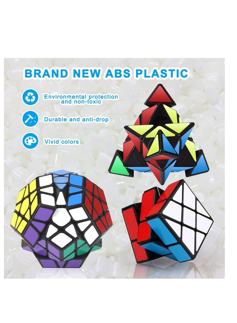 KASTWAVE Speed Cube Set, Pyramid Dodecahedron Windmill Cube, Magic Puzzle Cubes Collection for Kids & Adults 3 Pack - Image 4