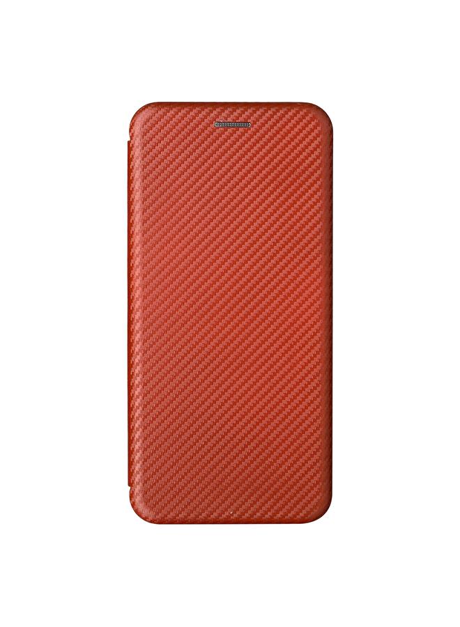 اس-توب جراب لهاتف Blackview Oscal C20 مصنوع من ألياف الكربون مع فتحة بطاقة، جراب هاتف جلدي قابل للطي أفقيًا - Image 2