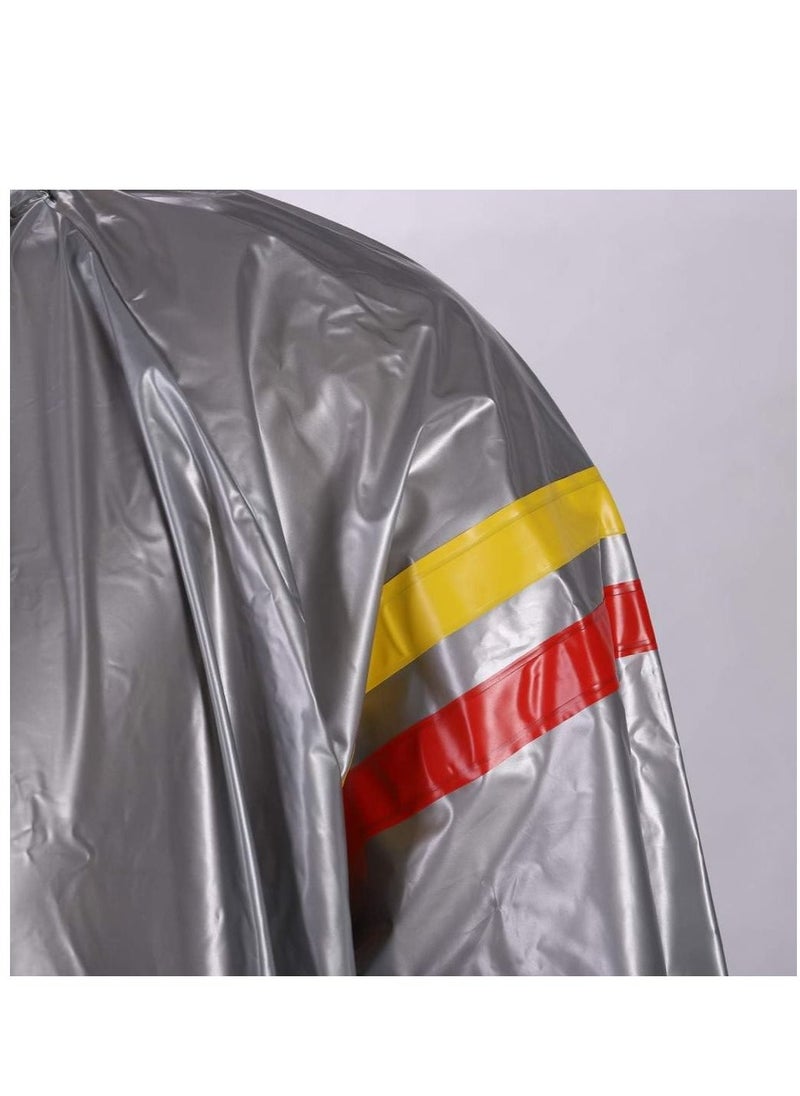 AS SEEN ON TV - PVC Body Slimming Sauna Suit For Unisex, Silver - Image 1