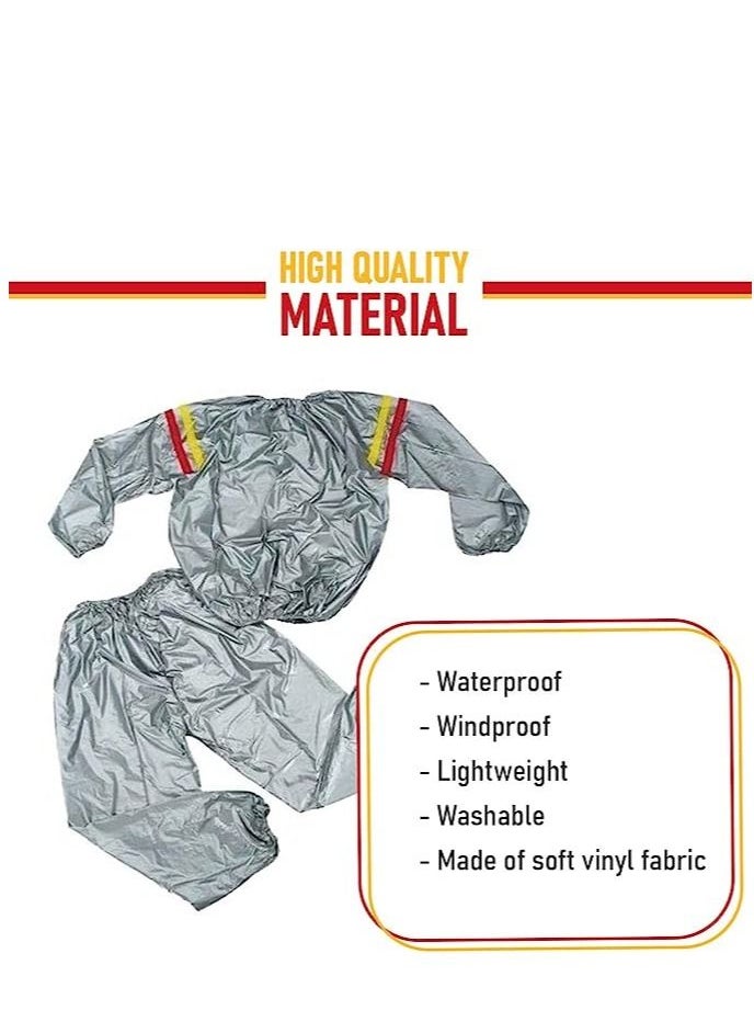 AS SEEN ON TV - PVC Body Slimming Sauna Suit For Unisex, Silver - Image 1