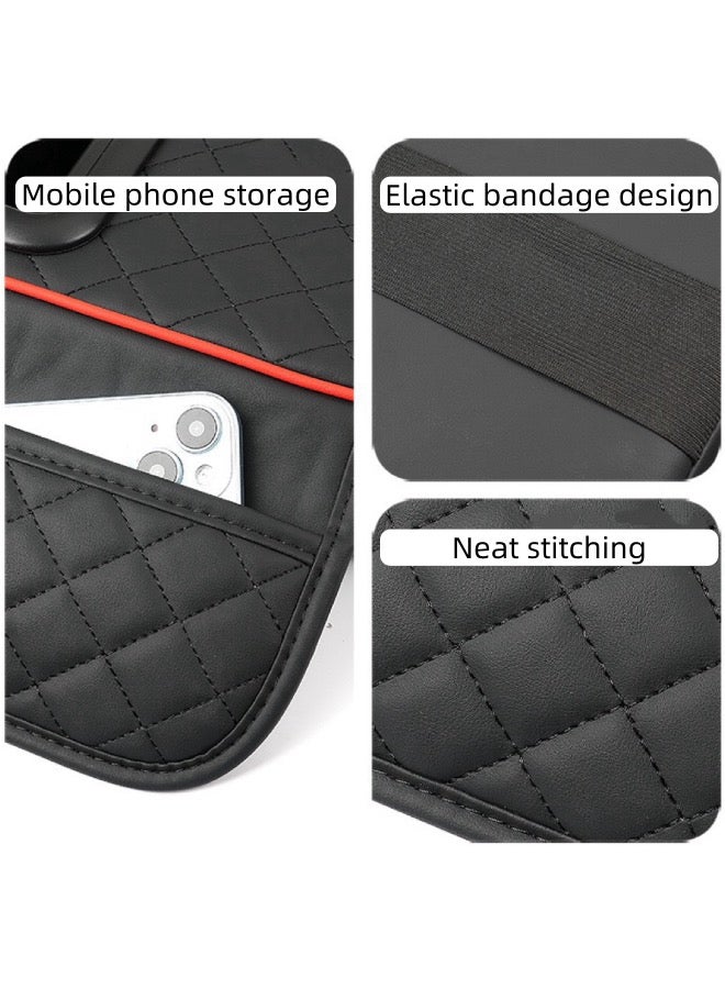 Generic Universal Waterproof Car Armrest Cover, 3 in 1 Car Armrest Cushion, Car Center Console Armrest Pillow,Car Armrest Cushion with Cup Holder and Phone Holder Storage Bag,Car Accessories (Black)  - Image 5