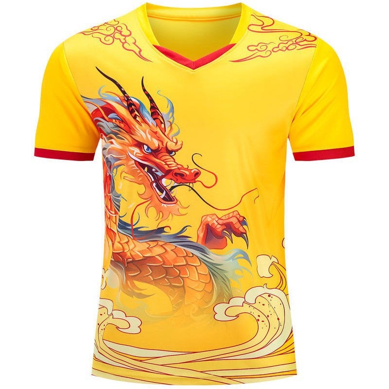 Football Clothing Suit Dragon Pattern Training Clothing Short Sleeve Dragon Boat Race Sports Suit Competition Dragon Boat Race Team Uniform - Image 2