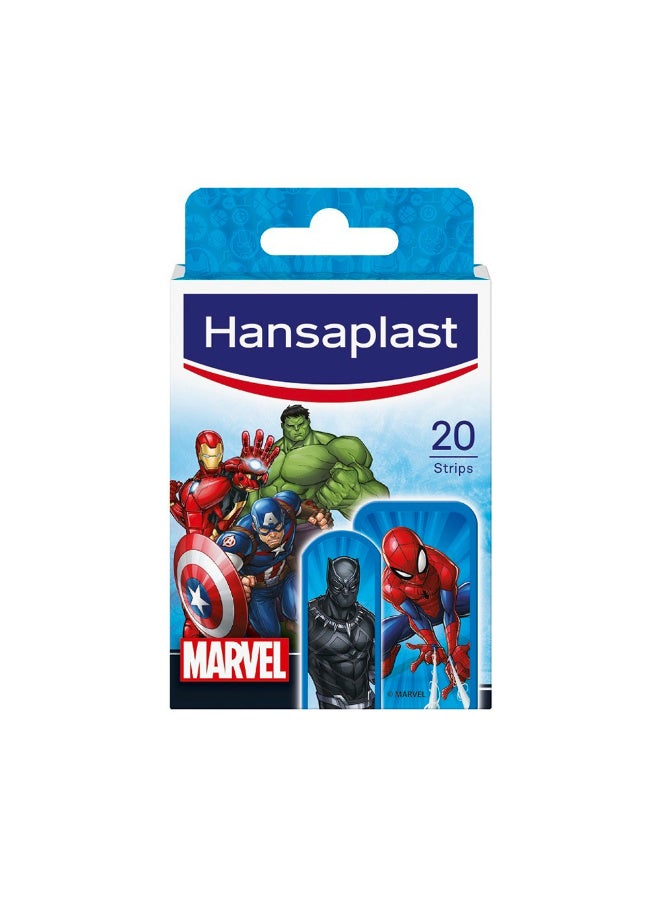 هانزابلاست لصقات جروح للأطفال مارفل مقاومة للماء 20 لصقة - Image 2