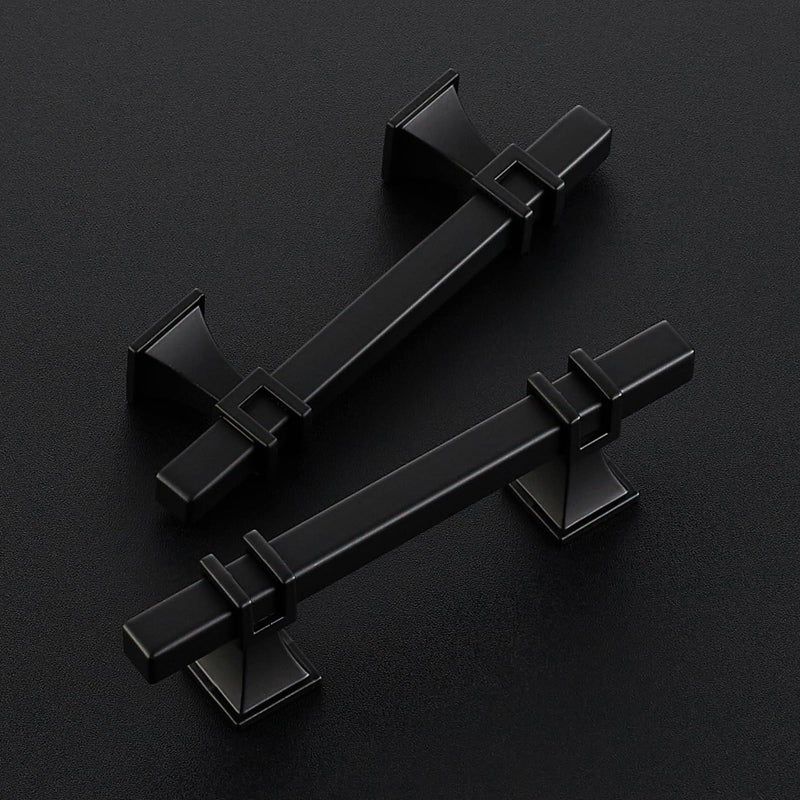 HOME EDIT 30 Pack 3 inch BlackCabinet Handles Square Zinc-Alloy Pulls for Kitchen Dresser Closet and Bathroom Cabinets Hardware - Image 4