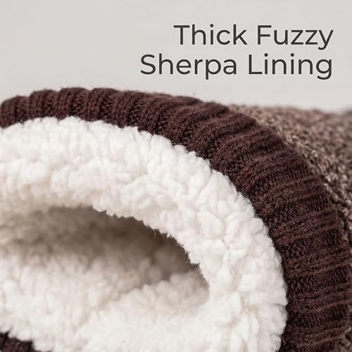 Cozylook Men's Boot Slippers Warm Fuzzy Slippers for Men Indoor Soft Sole Non Slip Size 8-9 - Image 5