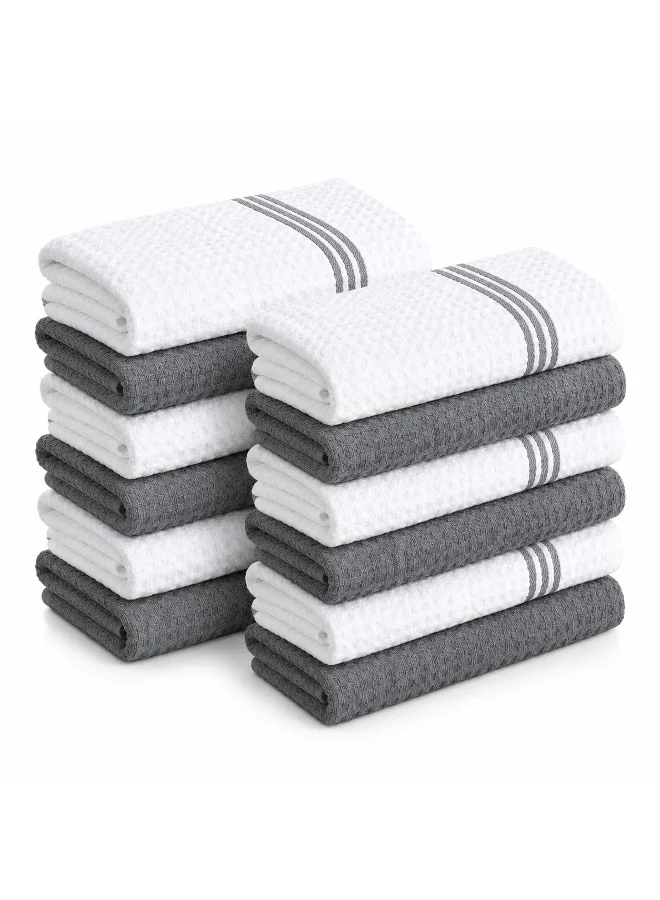 Bliss Casa Bliss Casa Kitchen Towel Set Pack of 12 (40 x 65 cm) - Cotton Dish Towels, Durable Cleaning Cloths, Highly Absorbent Durable Multipurpose Bar Towels & Dish Cloths