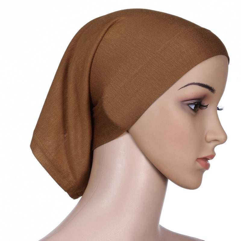 Silky Cotton Hijab Cap TC301 CAMEL 