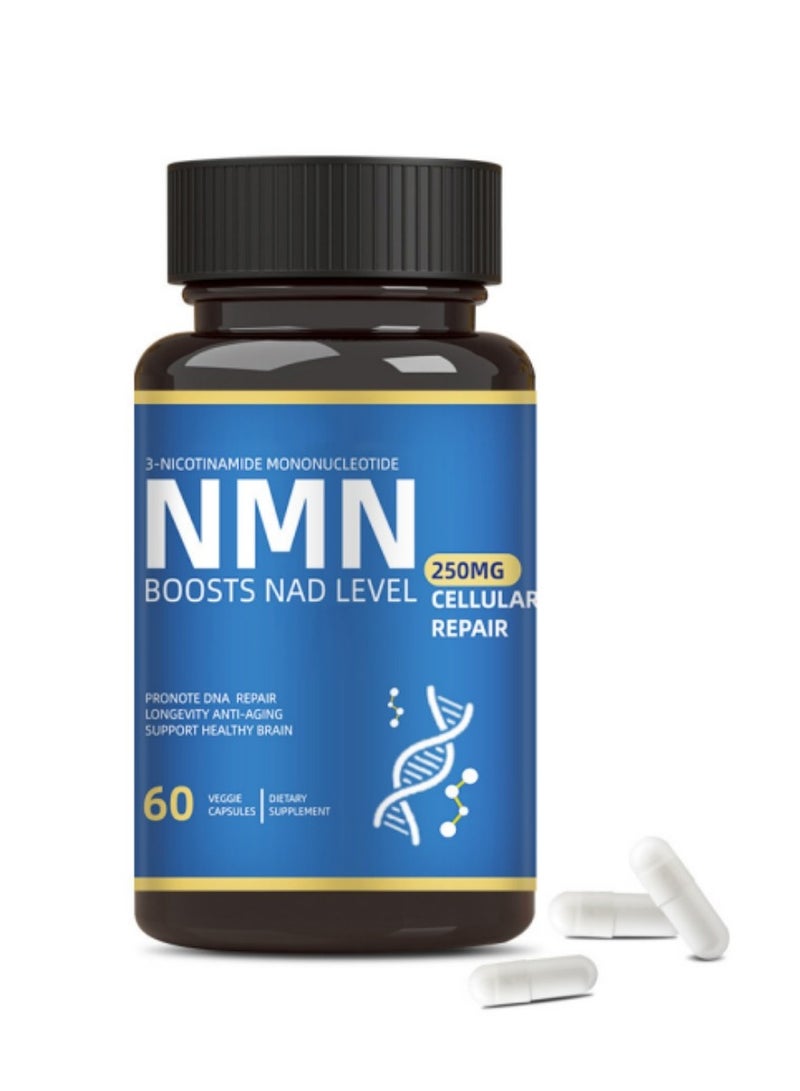مااك10 فورميولاز ليبوسومال NMNH (أحادي نوكليوتيد ثنائي هيدرونيكوتيناميد) - بديل ممتاز لـ NMN، معزز عالي النقاء لـ NAD+ لمكافحة الشيخوخة، وتعزيز طاقة الخلايا، والتركيز الذهني، ودعم الإدراك - 60 كبسولة (250 ملغ لكل كبسولة) - Image 1