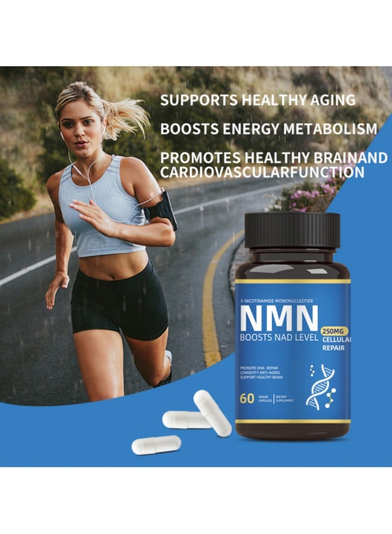 مااك10 فورميولاز ليبوسومال NMNH (أحادي نوكليوتيد ثنائي هيدرونيكوتيناميد) - بديل ممتاز لـ NMN، معزز عالي النقاء لـ NAD+ لمكافحة الشيخوخة، وتعزيز طاقة الخلايا، والتركيز الذهني، ودعم الإدراك - 60 كبسولة (250 ملغ لكل كبسولة) - Image 3