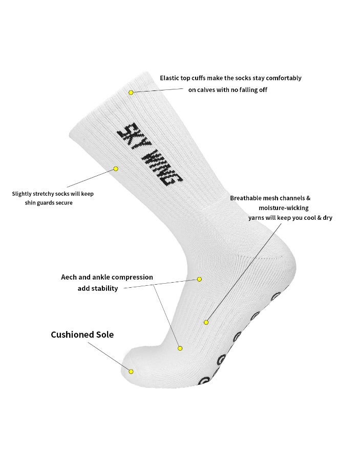 SKY WING Soccer Socks for Men & Women  Knee High Football & Softball Sports Wicking Non-Slip Athletic Long Socks 1/2/3/4 Pairs - Image 5