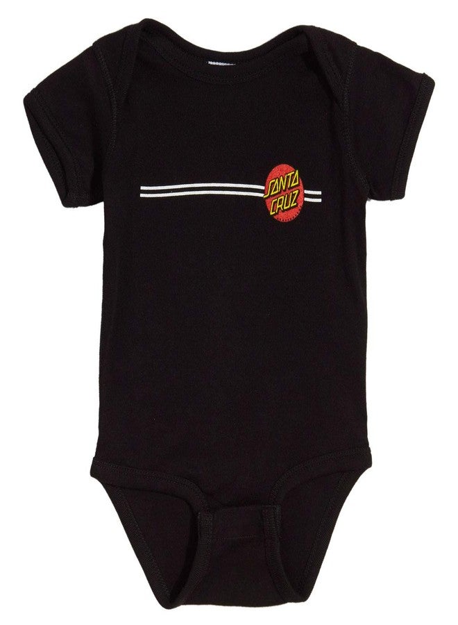 SANTA CRUZ Classic Dot S/S One Piece T-Shirt Black 12 Mos Infant