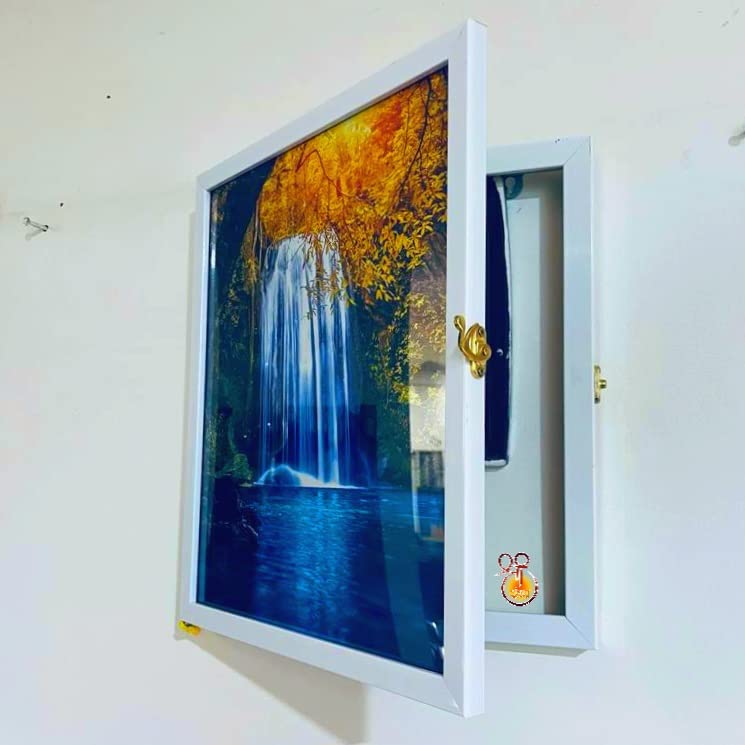 SHREERANG ENTERPRISE SHREERANG 13x11 I 16x15 Vertical Mcb Box Cover Decorative Frame Electric Board Cover Waterfall Vastu Mcb Box Door Switch Board Decorative Frame Mcb Decorative Covering Switch Board Cover Size1  - Image 1