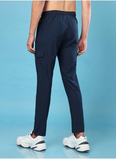 Technosport Solid 4-Way Stretch Cargo Track Pants by Styli  - Image 4