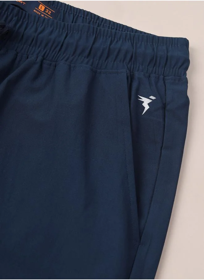 تكنوسبورت Solid 4-Way Stretch Cargo Track Pants by Styli