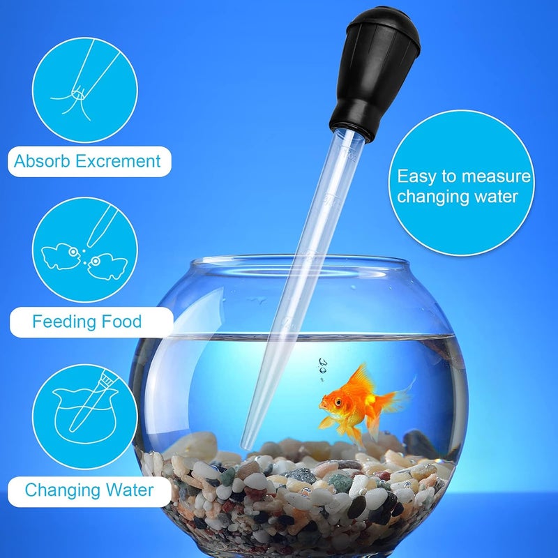 WEAVERBIRD Manual Fish Tank Water Changer Aquarium Dropper, 30ml Aquarium Clean Pipette Dropper, Fish Tank Cleaning Waste Remover, Aquarium Gravel Cleaning Straw, Black - Image 4