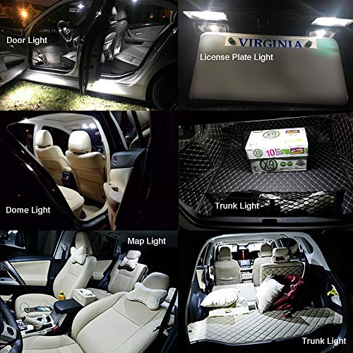 iBrightstar 9-30V Extremely Bright 6411 6418 C5W Festoon LED Bulbs Error Free 1.5" 36mm for Interior Map Dome Lights and License Plate Courtesy Lights, Xenon White - Image 2