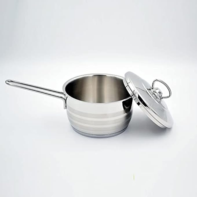 Korkmaz Astra TriPly Bottom Stainless Steel Saucepan 16X10 Cm  20 L  Stainless Steel Sandwich Bottom Induction Compatible Saucepan  Ka1892 - Image 3