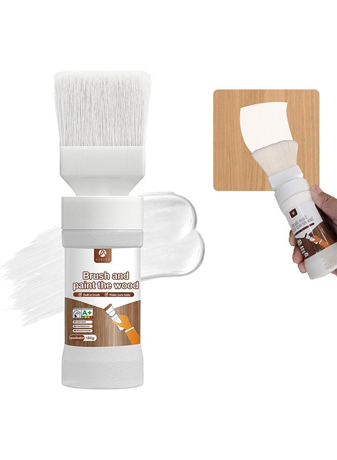 ASHILE Brush and Paint The Wood, Touch Up Paint - 5 FlOz Multi Surface Touch Up Paint Pen, Refinishing for Door, Cabinets, Wood, Furniture (White) - Image 1