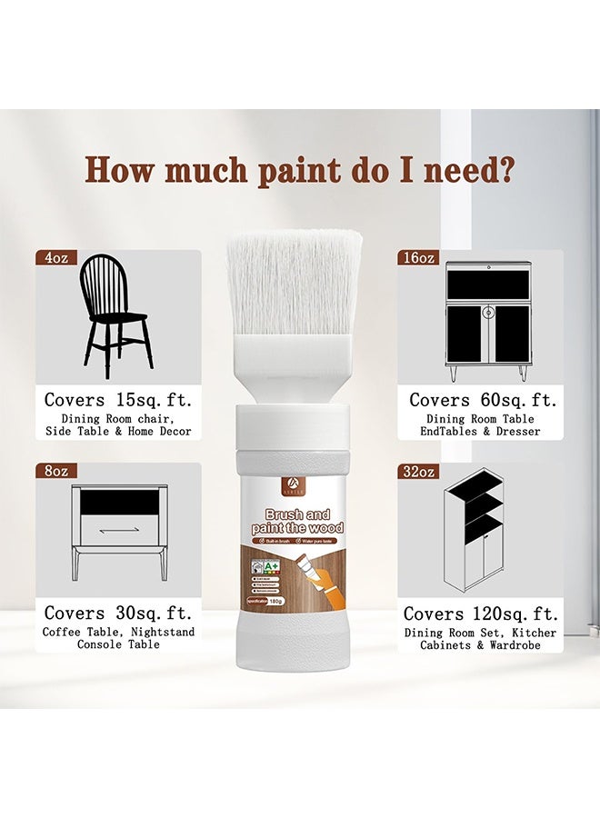 ASHILE Brush and Paint The Wood, Touch Up Paint - 5 FlOz Multi Surface Touch Up Paint Pen, Refinishing for Door, Cabinets, Wood, Furniture (White) - Image 4