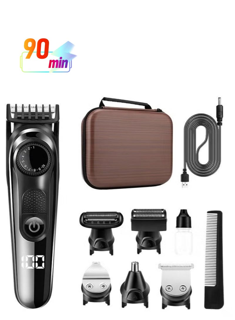 5-in-1 Men's Bodygroom Series Shower-Proof Body Grooming Razor Multi-Function Trimmer with Beard Trimmer,Body Trimmer,Hair Clipper,Shaver and More,Super Sharp Blades - Image 1