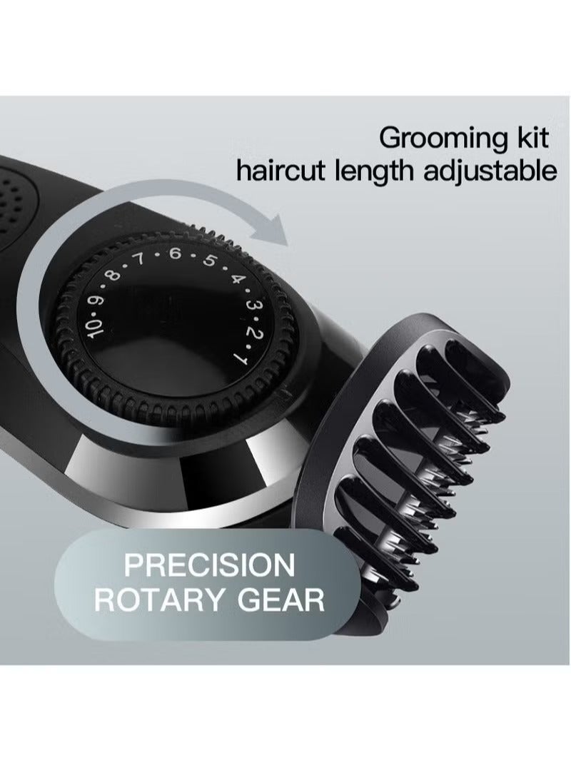 5-in-1 Men's Bodygroom Series Shower-Proof Body Grooming Razor Multi-Function Trimmer with Beard Trimmer,Body Trimmer,Hair Clipper,Shaver and More,Super Sharp Blades - Image 5