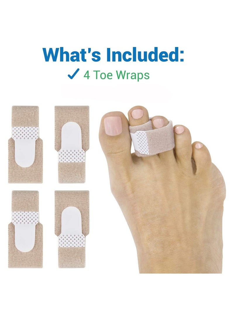 Generic - 4 Pieces Broken Toe Wraps Toe Splint Hammer Toe Straightener - Image 1