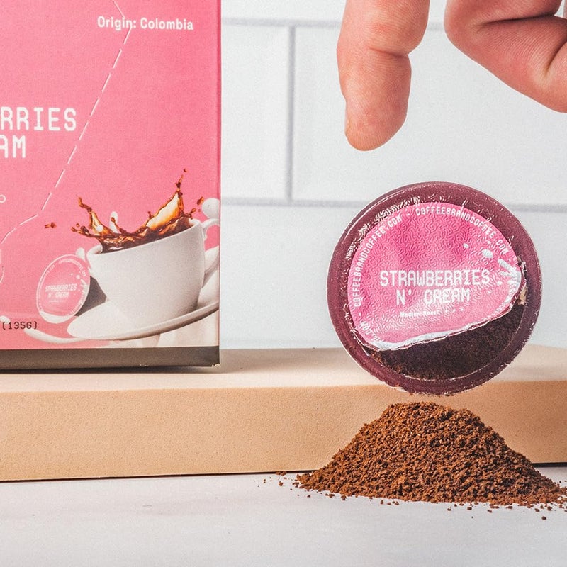 قهوة مميزة من علامة تجارية KCups بنكهة كريمة الفراولة | ناعمة، سلسة، وذات قوام مخملي لتجربة قهوة فريدة ولذيذة | عبوة 12 - Image 5