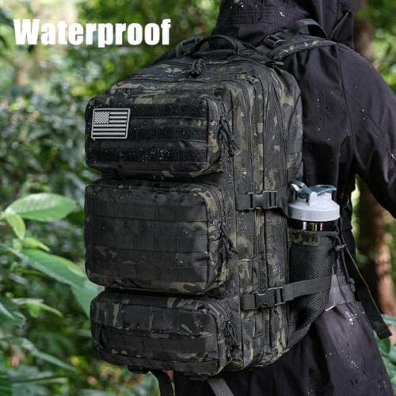 Military Tactical Backpack Large Day Backpack for Men Molle Army 3 Days Assault Pack Bug Out Bag Water Resistant and Heavy Duty Hiking Treeking Rucksack - Image 2