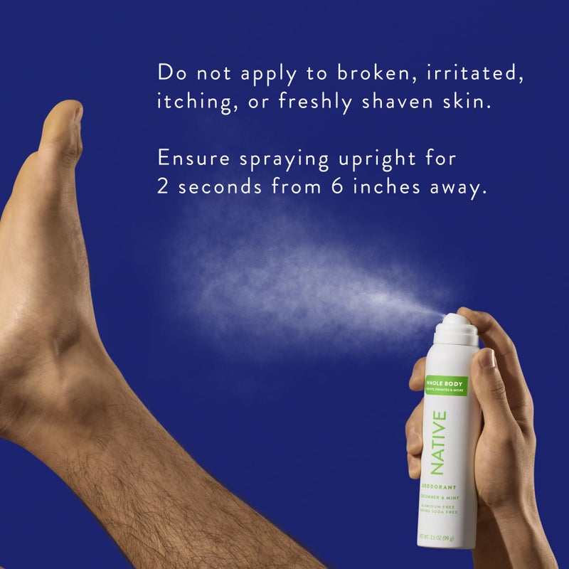 Native Whole Body Deodorant Spray Contains Naturally Derived Ingredients  Deodorant for Women & Men | 72 Hour Odor Protection  Aluminum Free with Coconut Oil and Shea Butter | Cucumber & Mint - Image 5