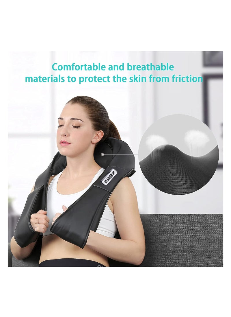 HAG PLUS - Neck and Shoulder Massager, Electric Shiatsu Back Massager with Heat, with 3D Rotation and Heat Function, 3 Speeds Electric Shiatsu Relieves Muscles, Home Office Car - Image 1