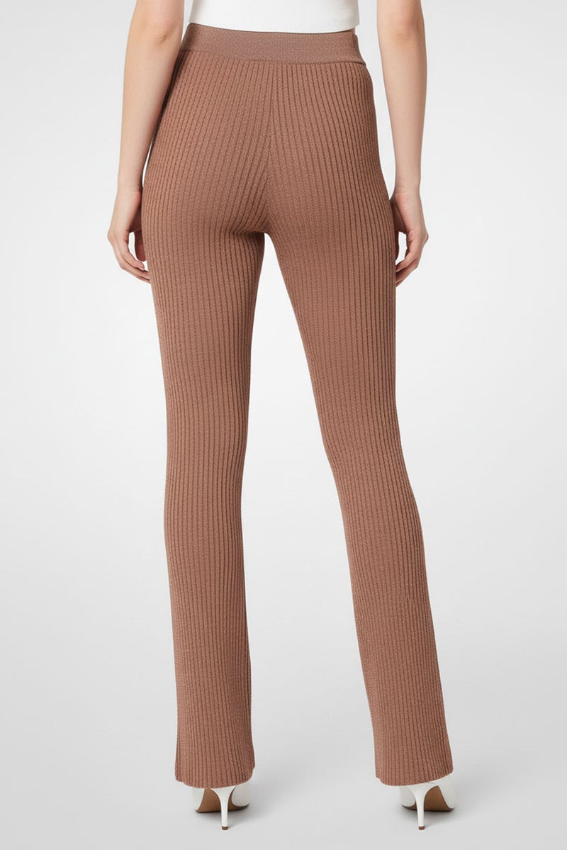 PINKO Women Metallic Wide Leg Pants, Brown - Image 2