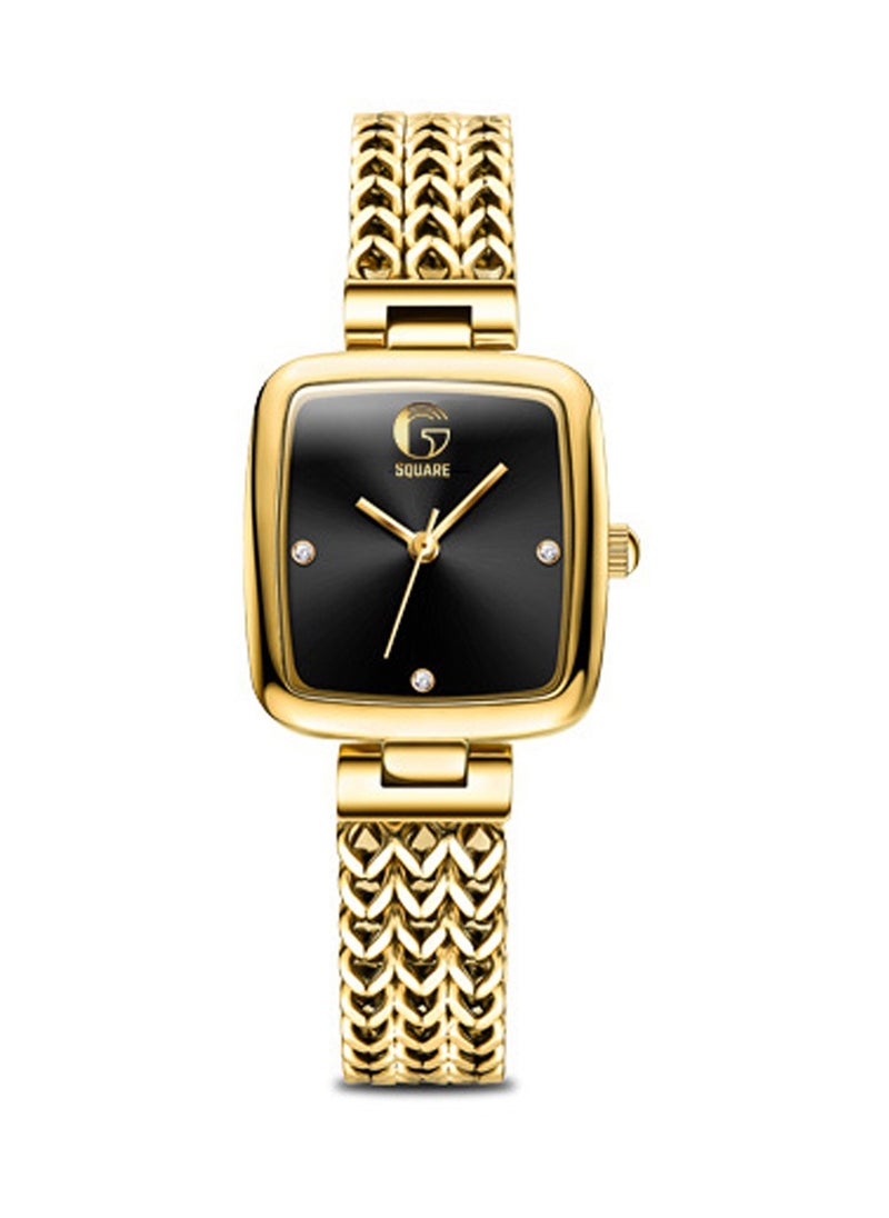 Gsquare Women Analog Quartz Black Dial Stainless Steel Band Watch - 9948  - Image 1