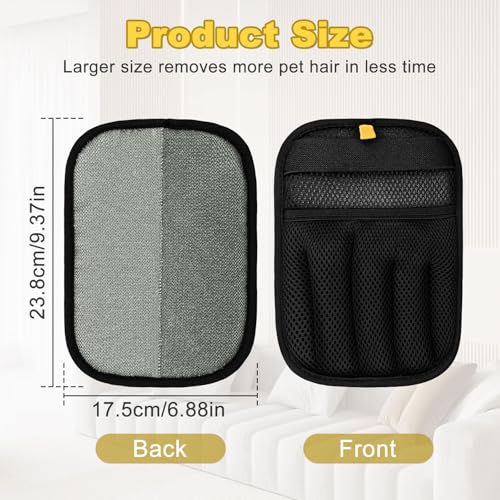 Deisunpet 2 PCS 2025 Upgraded Five-Finger Pet Hair Remover Electrostatic Gloves, Pet Hair Removal Glove for Dog Cat Grooming, Durable Dogs Cats Hair Removal Tool for Furniture Car Couch Carpet Clothes - Image 2