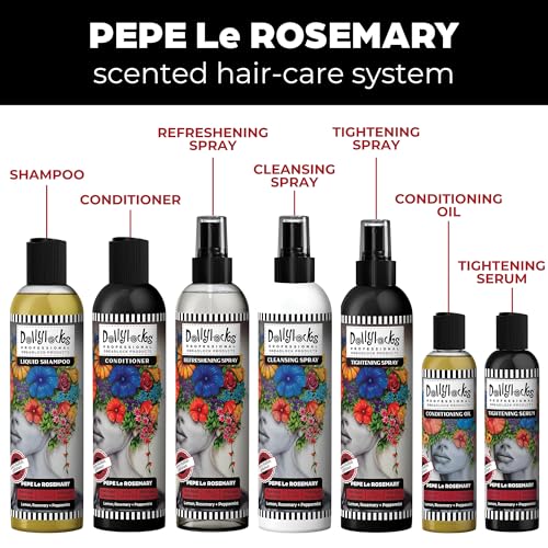 Dollylocks Dreadlock Refreshening Spray for Locs - Pepe Le Rosemary, Peppermint Lemon and Rosemary Scent - Residue-free and Sulfate-free Loc and Scalp Refreshing Spray for Dreadlocks, 8oz - Image 5