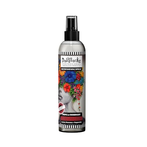 Dollylocks Dreadlock Refreshening Spray for Locs - Pepe Le Rosemary, Peppermint Lemon and Rosemary Scent - Residue-free and Sulfate-free Loc and Scalp Refreshing Spray for Dreadlocks, 8oz - Image 1