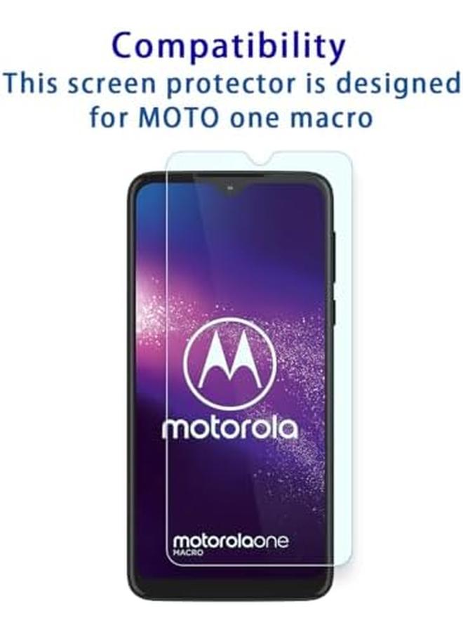 erorex Moto One Macro Screen Protector, Tempered Glass Screen Protector For Moto One Macro Smartphone Tempered Film Hd 9H Hardness Anti Scratch Touch Sensitive Drop Protection - Image 2