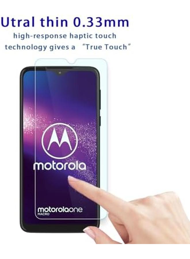 erorex Moto One Macro Screen Protector, Tempered Glass Screen Protector For Moto One Macro Smartphone Tempered Film Hd 9H Hardness Anti Scratch Touch Sensitive Drop Protection - Image 3