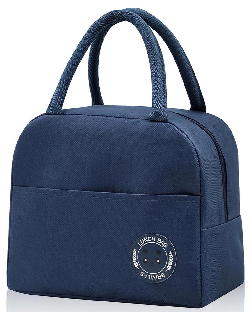 حقيبة غداء معزولة ،حقيبة تبريد صغيرة مقاومة للماء ومضادة للتسرب، منظم غداء للعمل والمدرسة والنزهات (أزرق) - Image 1