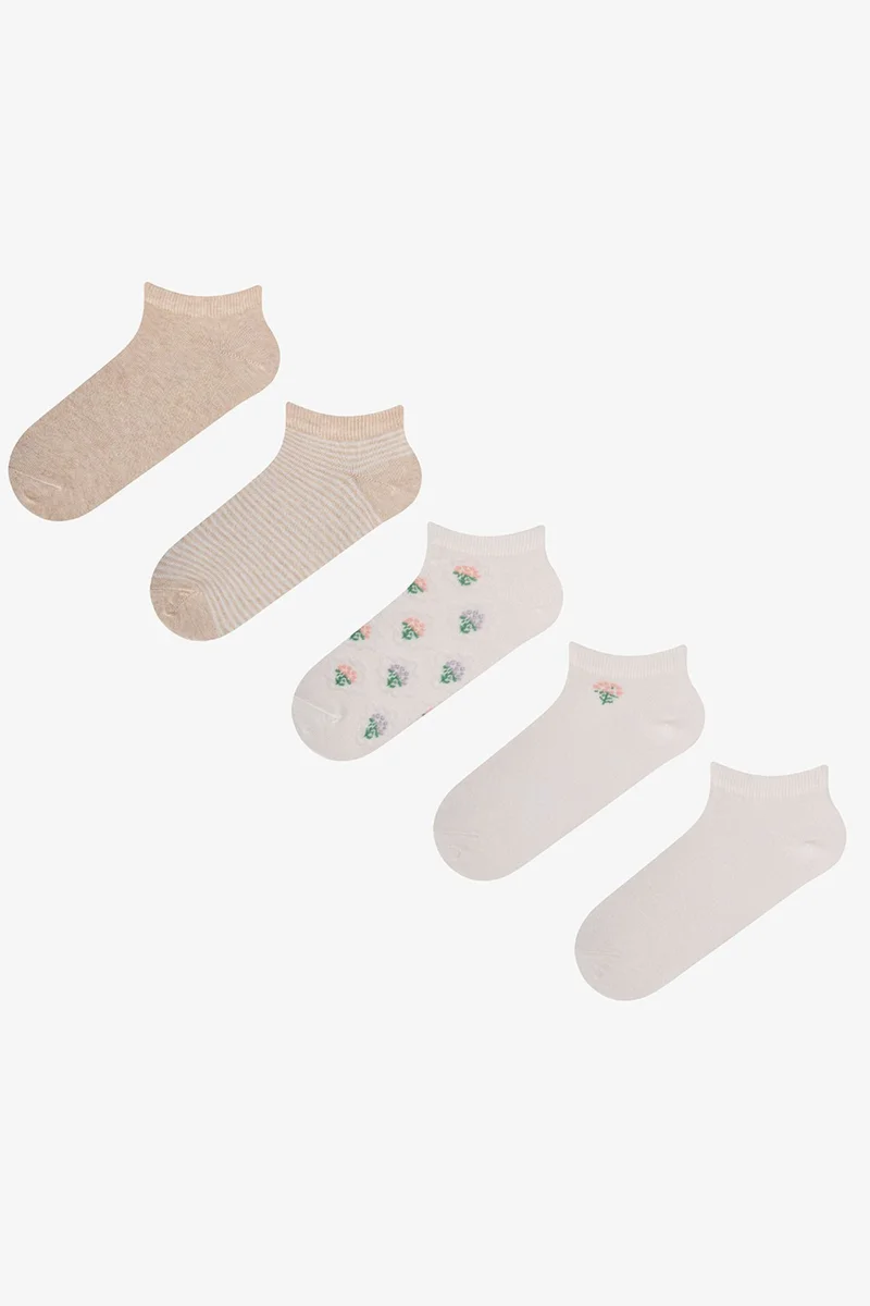 Penti PENTI Soft Blossom Floral Cotton Pair Ankle Socks