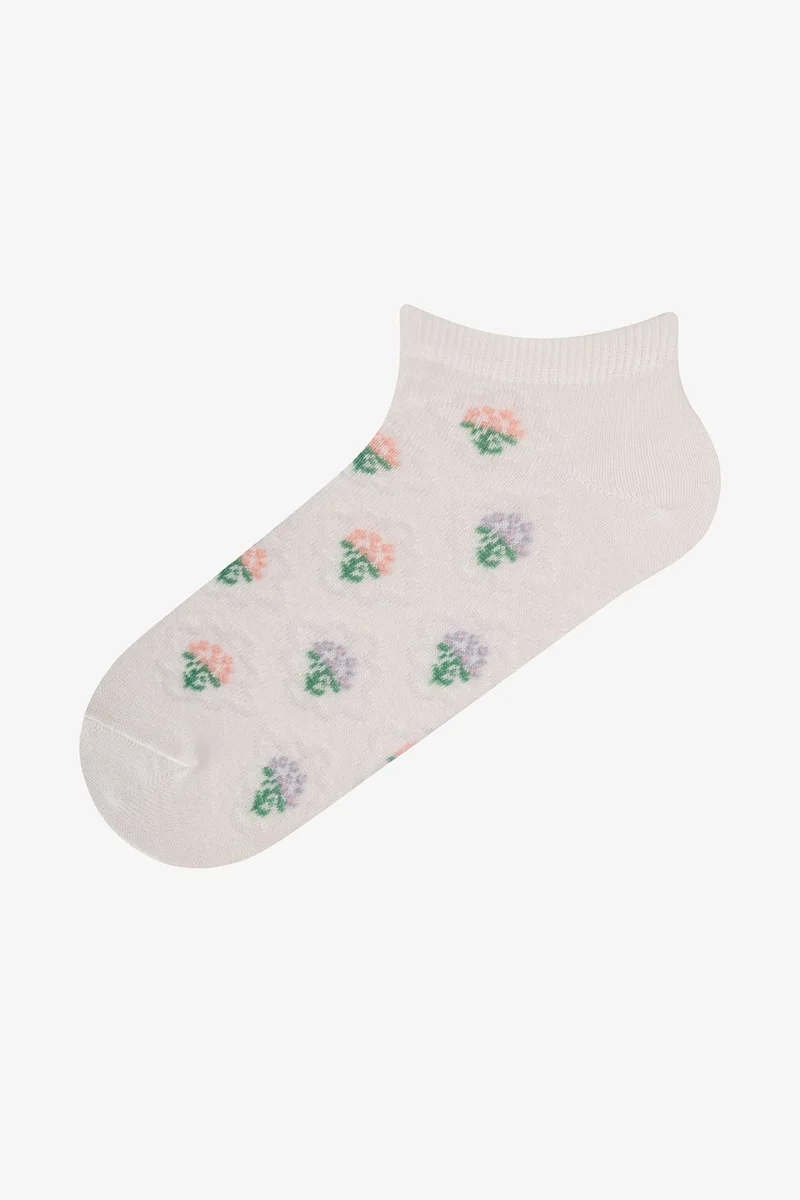 Penti PENTI Soft Blossom Floral Cotton Pair Ankle Socks