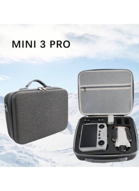 حقيبة تخزين وحمل لطائرة Mini 3 Pro، حقيبة جسم طائرة بدون طيار، مقاومة للصدمات، بطانة من جلد الغزال الناعم، تخزين محمول ومتينة متوافقة مع طائرة DJI Mini 3 Pro RC Quadcopter